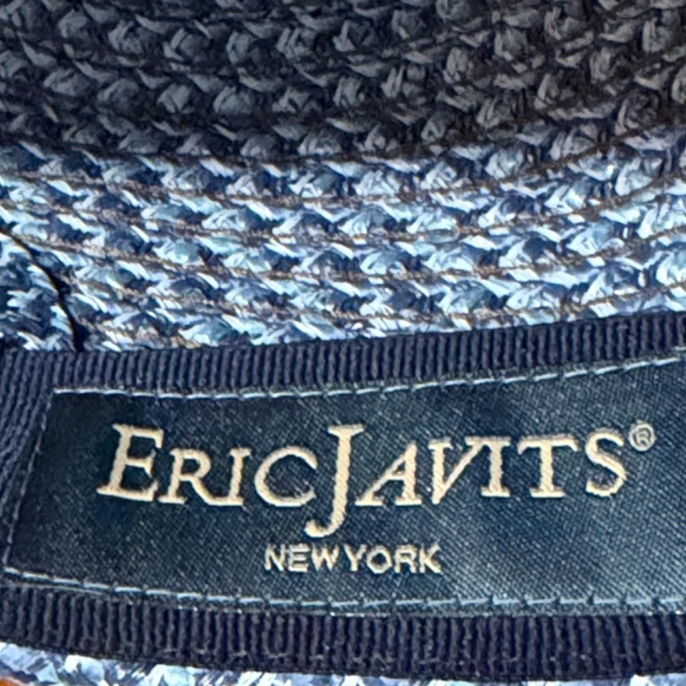 Eric Javits Mondo Woven Cap in cornflower blue spf50 m/l - Picture 4 of 6